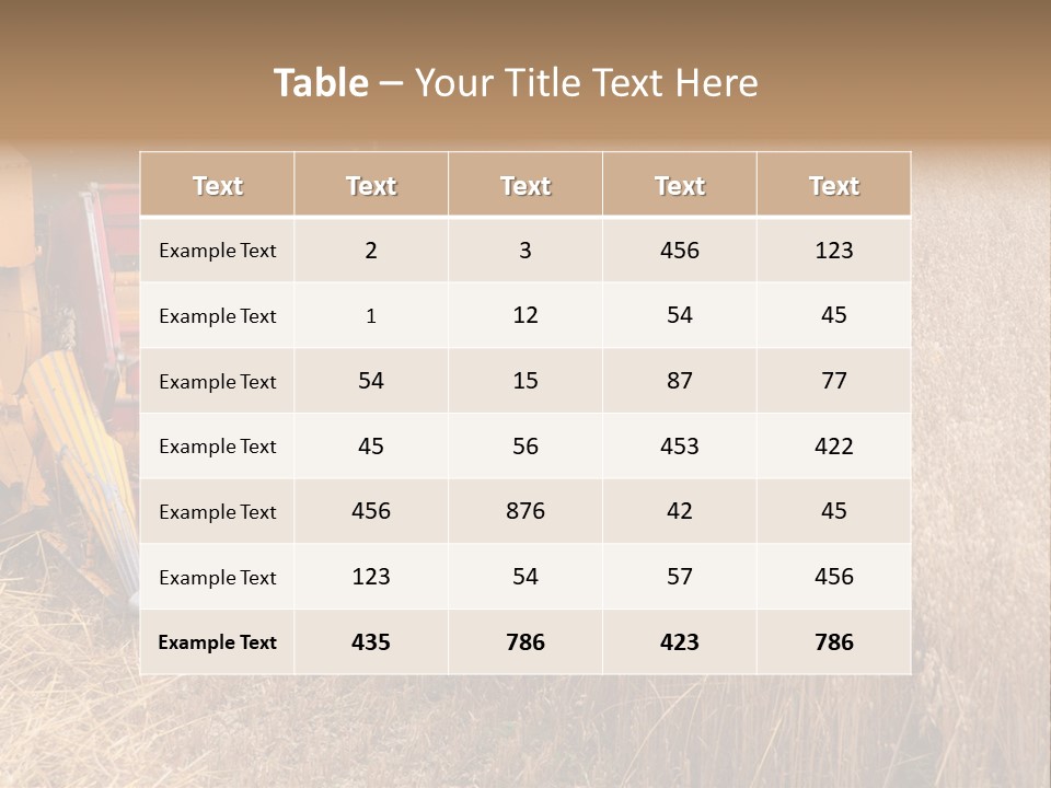 Combine Growing Food PowerPoint Template