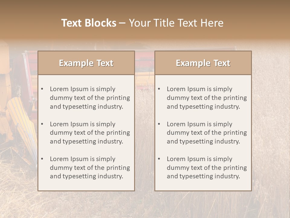 Combine Growing Food PowerPoint Template
