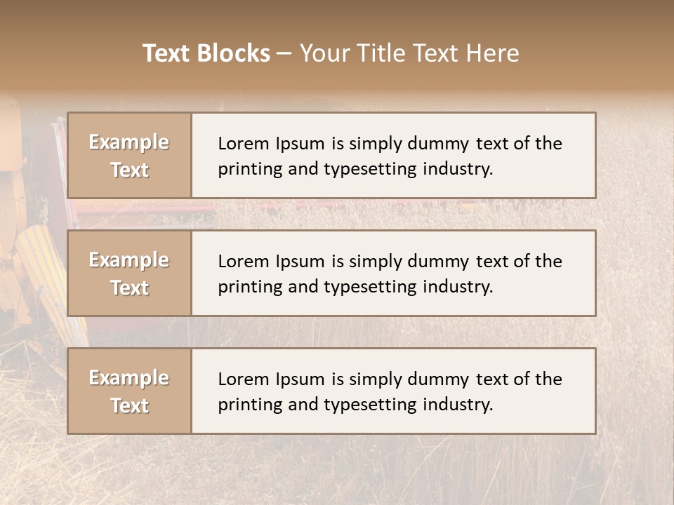 Combine Growing Food PowerPoint Template