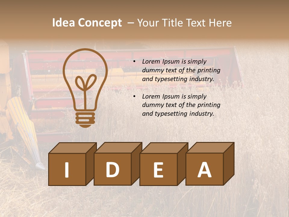 Combine Growing Food PowerPoint Template