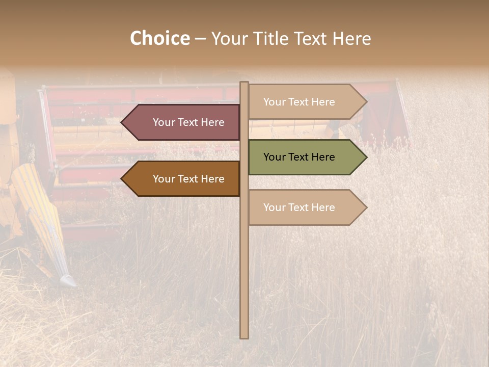 Combine Growing Food PowerPoint Template