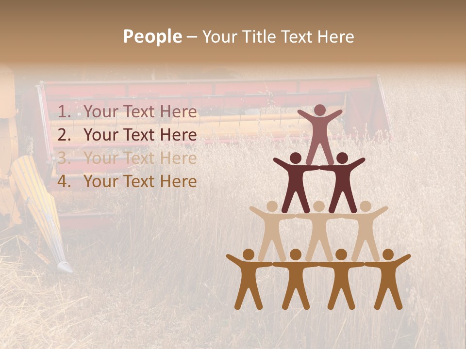 Combine Growing Food PowerPoint Template