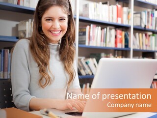 Gorgeous Happy Teenager PowerPoint Template