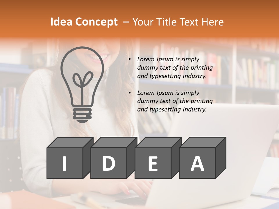 Gorgeous Happy Teenager PowerPoint Template