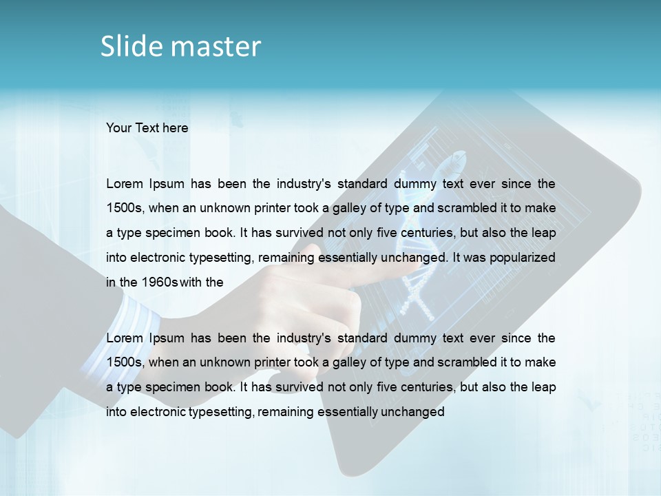 Gadget Microscopic Defocused PowerPoint Template