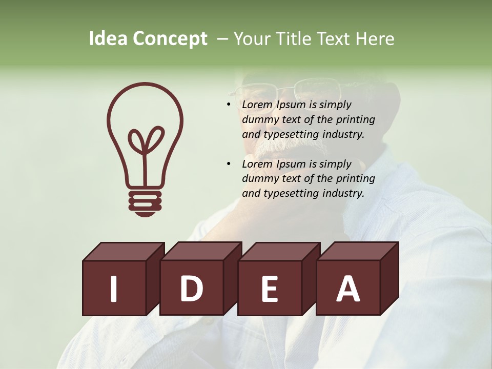 Camera Black One Person PowerPoint Template