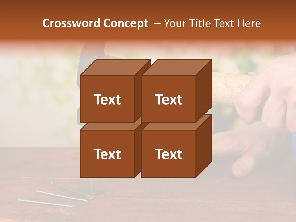 Repairman Nail Working PowerPoint Template