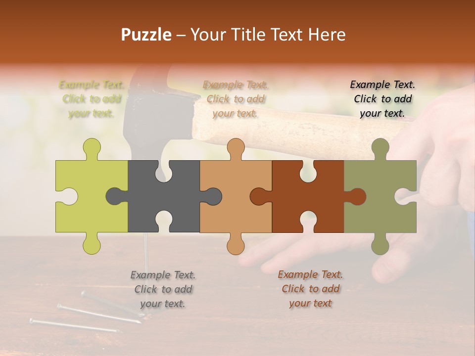 Repairman Nail Working PowerPoint Template