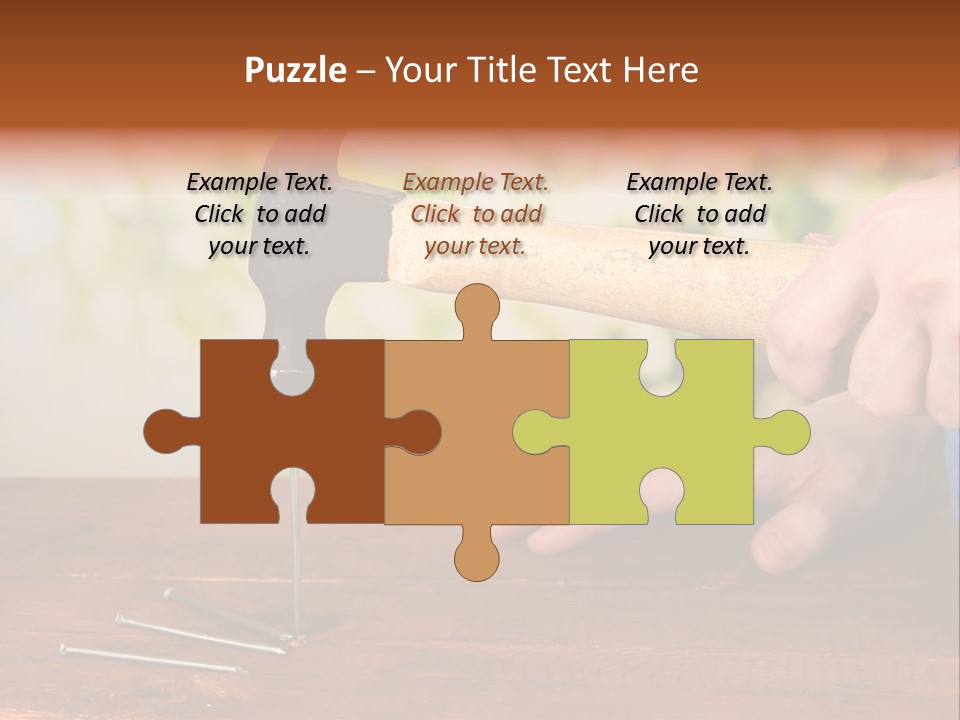 Repairman Nail Working PowerPoint Template