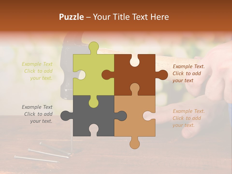 Repairman Nail Working PowerPoint Template