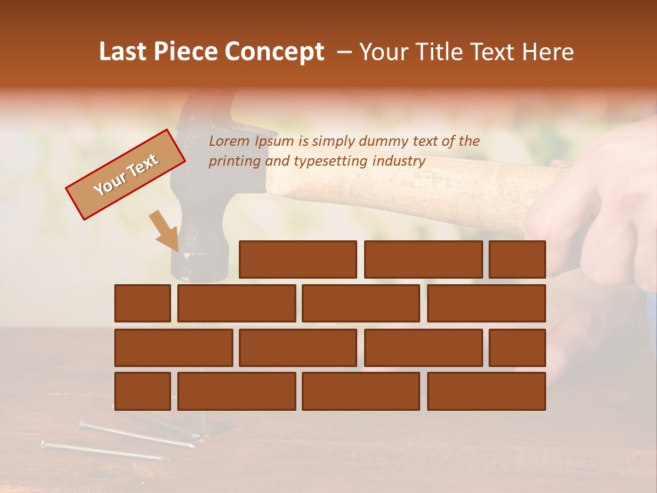 Repairman Nail Working PowerPoint Template