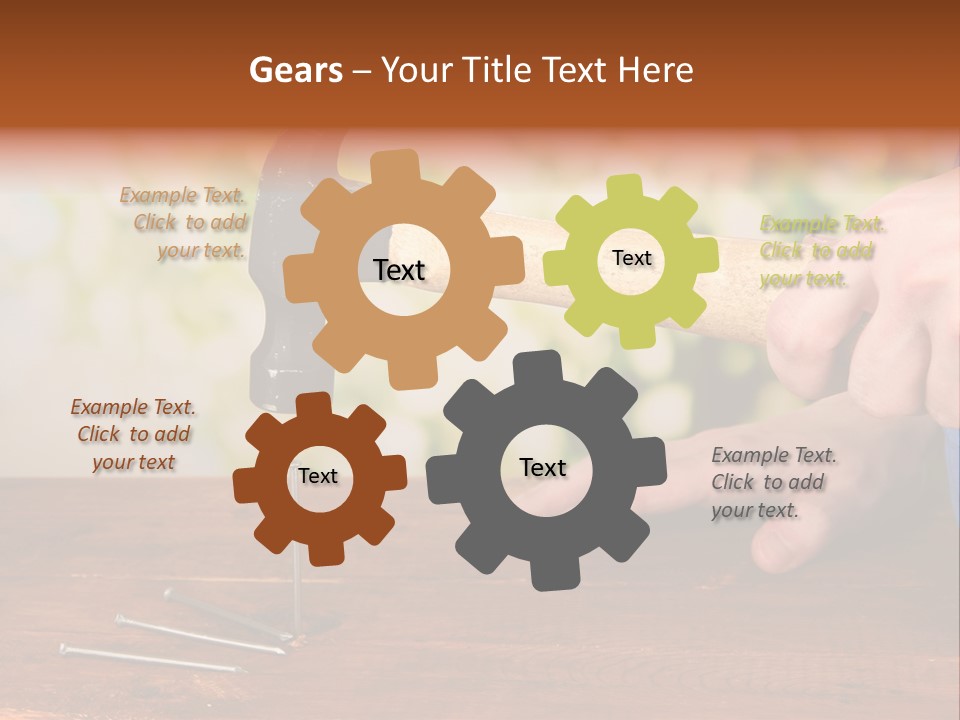 Repairman Nail Working PowerPoint Template