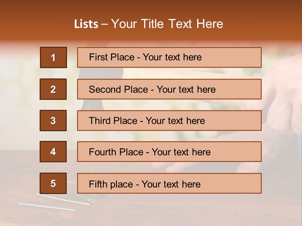 Repairman Nail Working PowerPoint Template