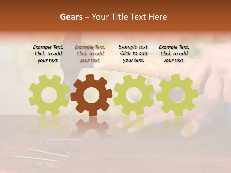 Repairman Nail Working PowerPoint Template