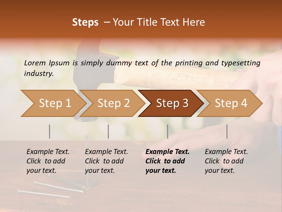 Repairman Nail Working PowerPoint Template