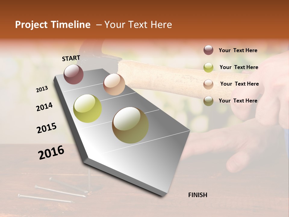Repairman Nail Working PowerPoint Template
