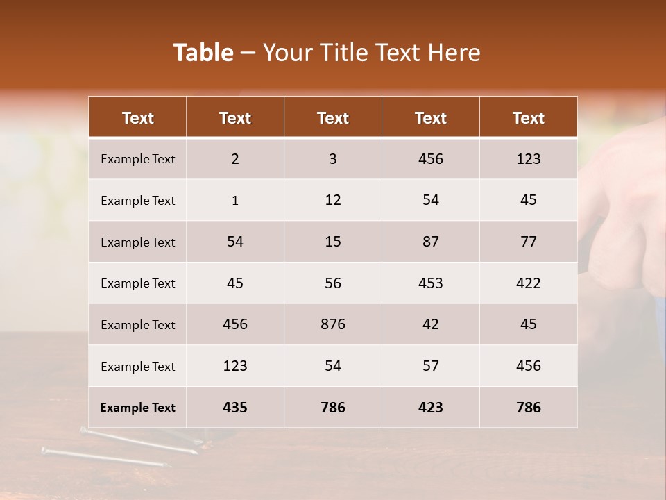 Repairman Nail Working PowerPoint Template