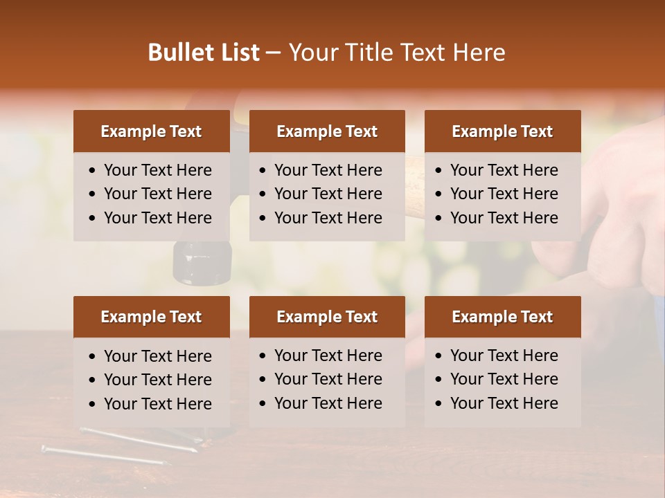 Repairman Nail Working PowerPoint Template