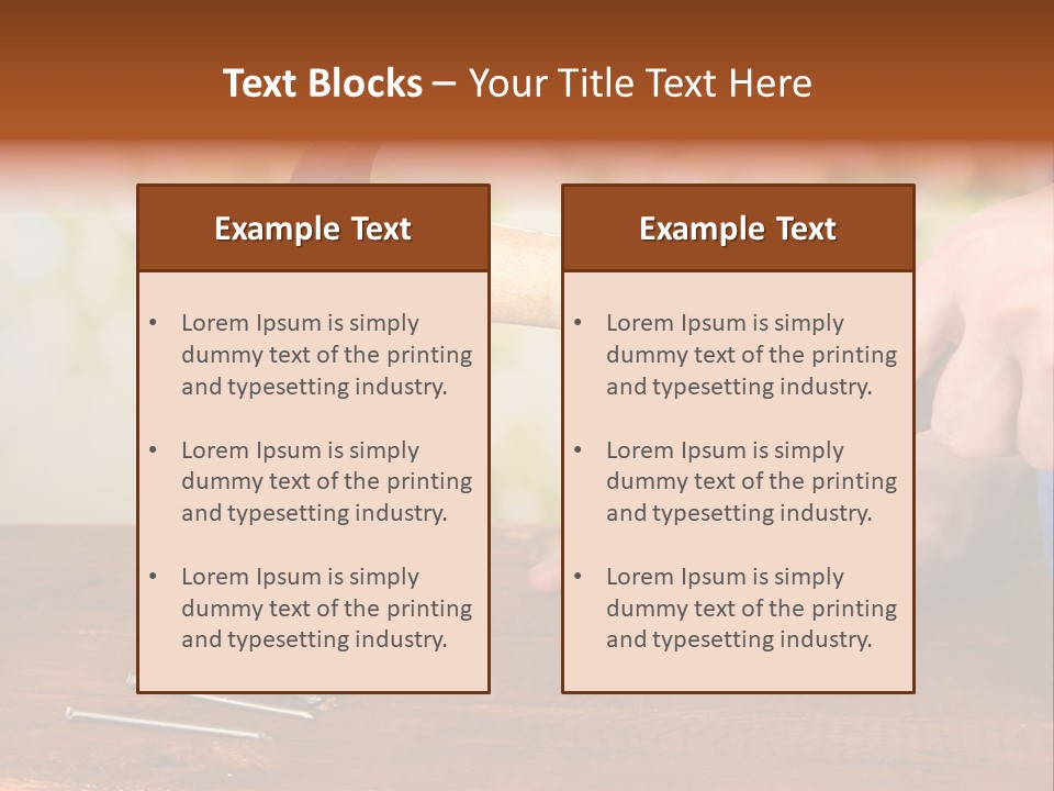 Repairman Nail Working PowerPoint Template