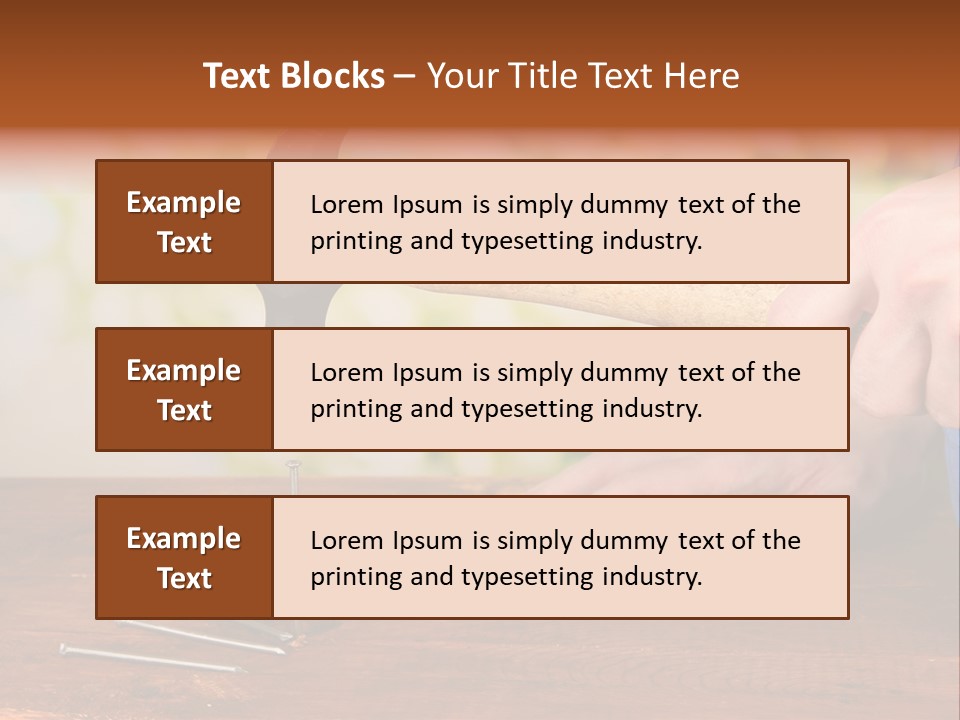 Repairman Nail Working PowerPoint Template