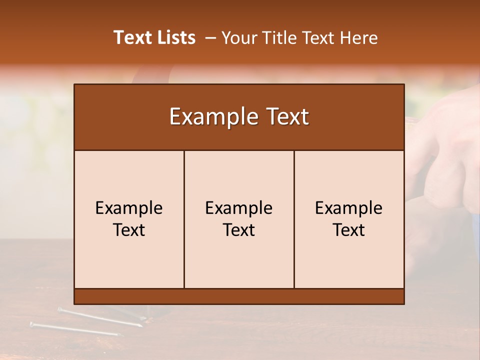 Repairman Nail Working PowerPoint Template
