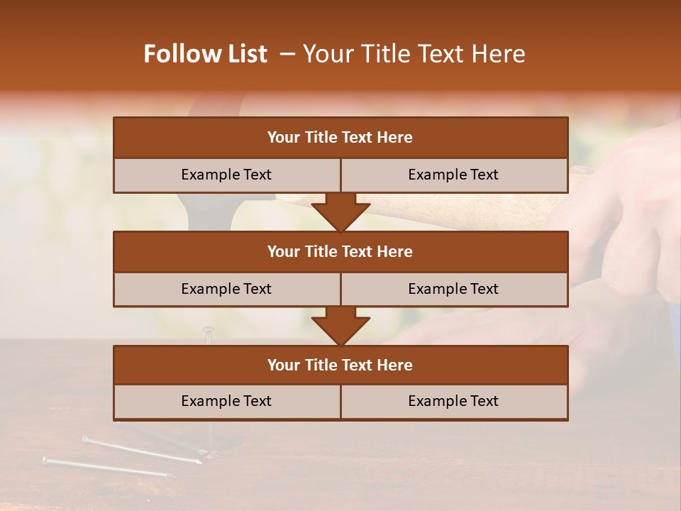 Repairman Nail Working PowerPoint Template