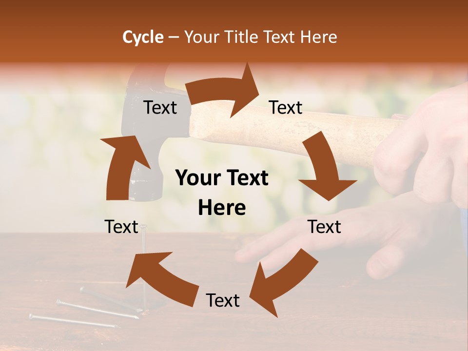 Repairman Nail Working PowerPoint Template