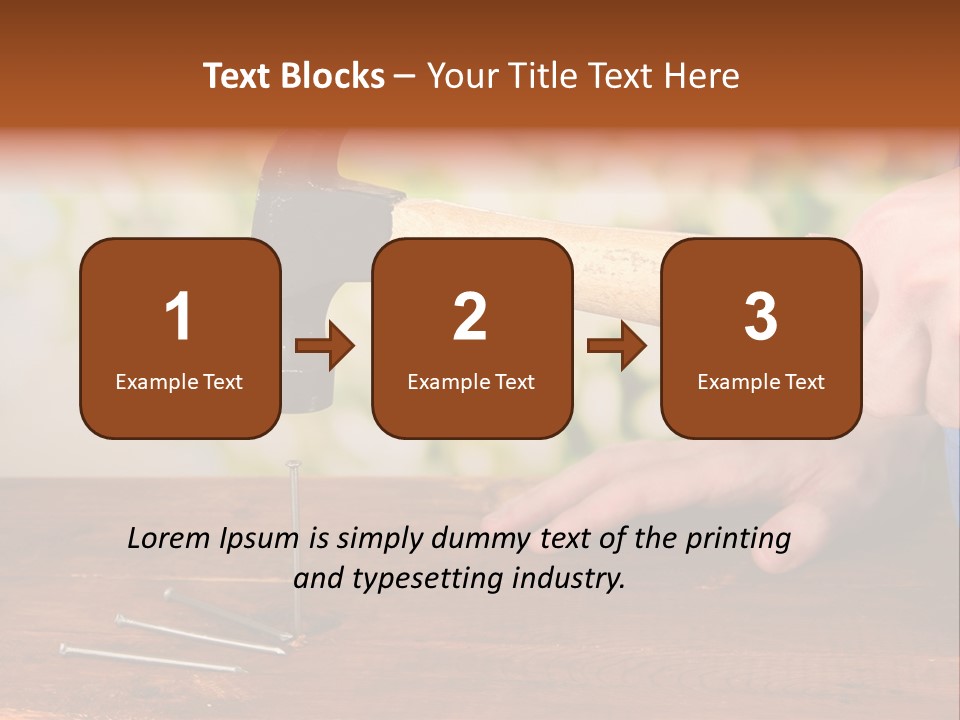 Repairman Nail Working PowerPoint Template