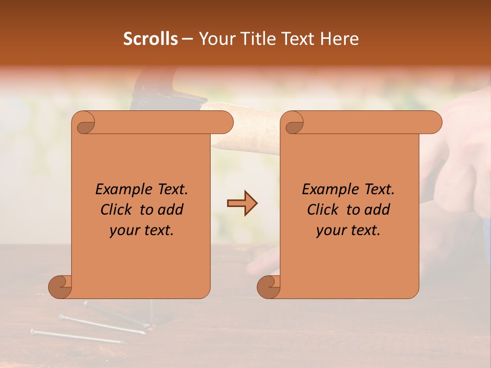 Repairman Nail Working PowerPoint Template