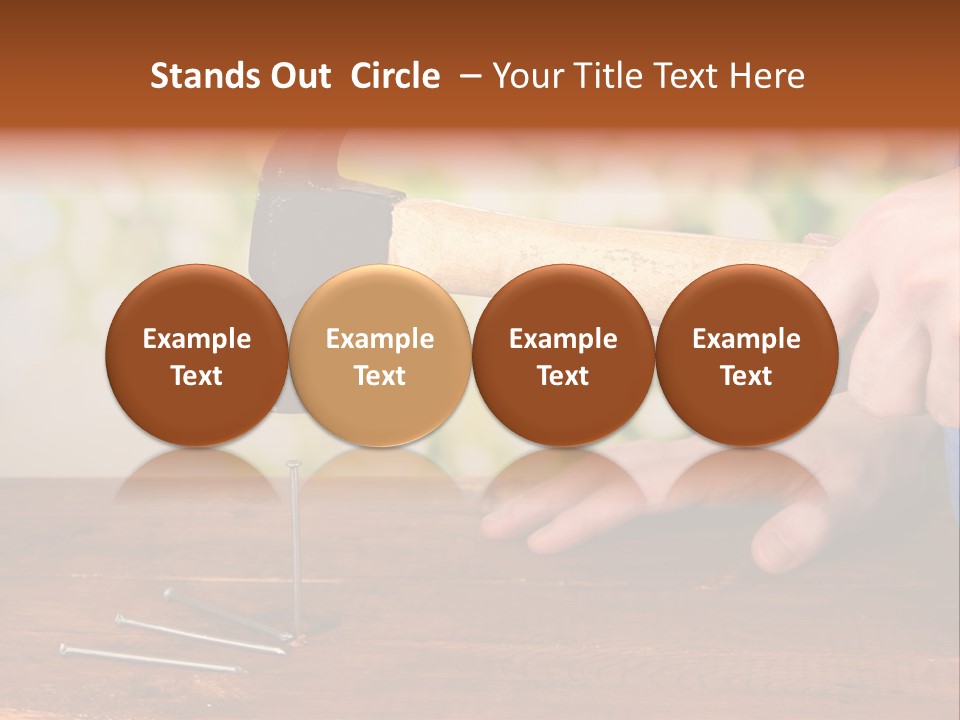 Repairman Nail Working PowerPoint Template