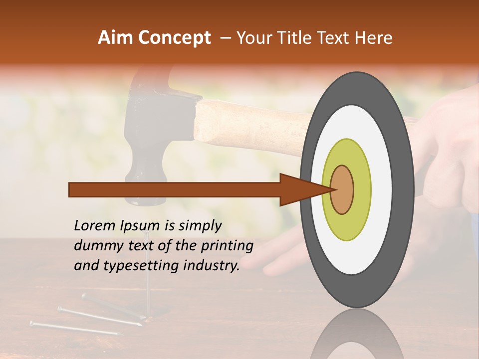 Repairman Nail Working PowerPoint Template