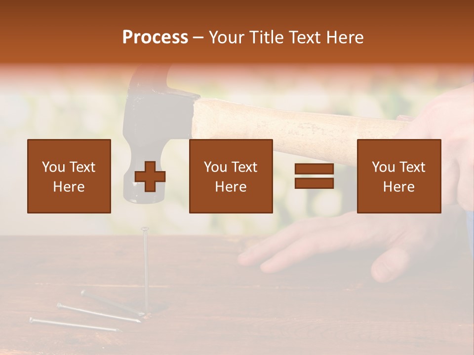 Repairman Nail Working PowerPoint Template
