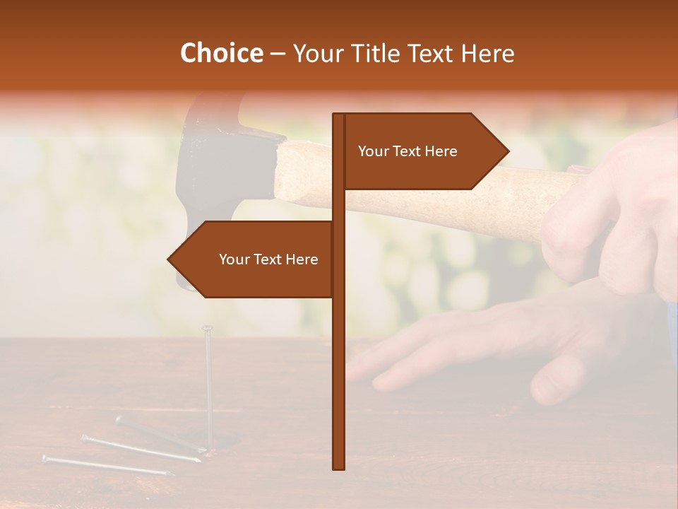 Repairman Nail Working PowerPoint Template