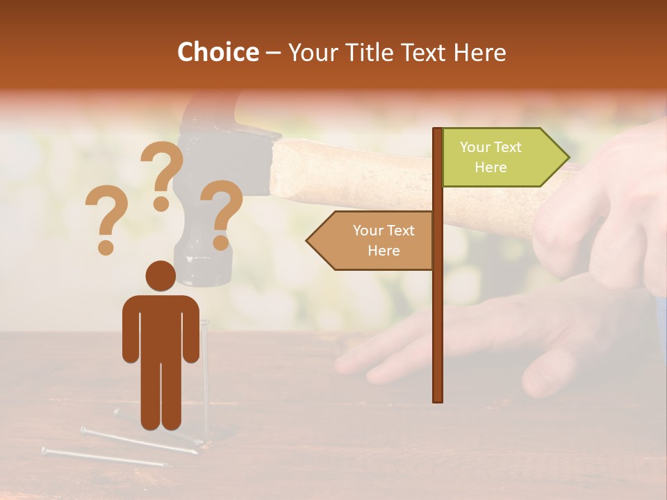 Repairman Nail Working PowerPoint Template