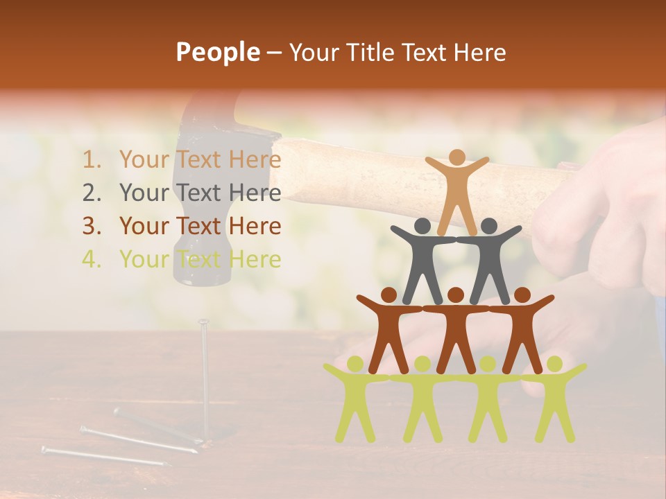 Repairman Nail Working PowerPoint Template