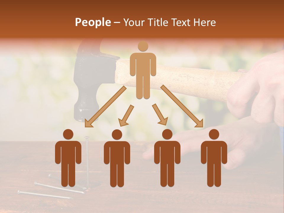 Repairman Nail Working PowerPoint Template