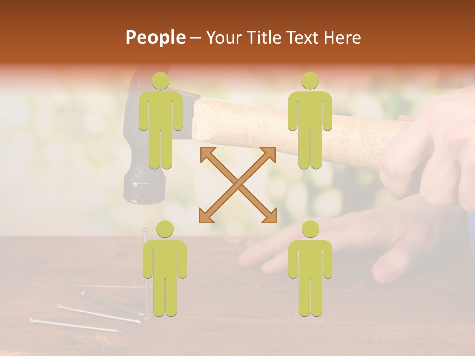 Repairman Nail Working PowerPoint Template