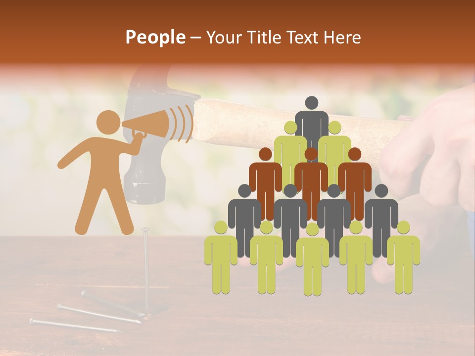 Repairman Nail Working PowerPoint Template