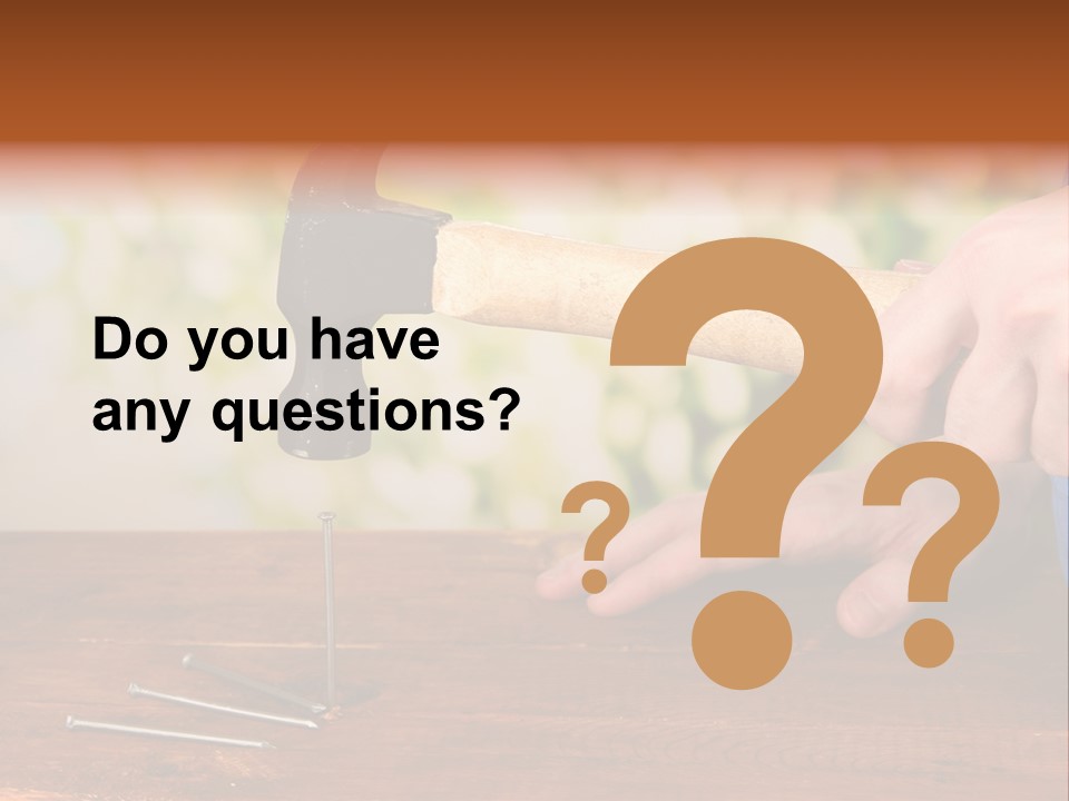 Repairman Nail Working PowerPoint Template