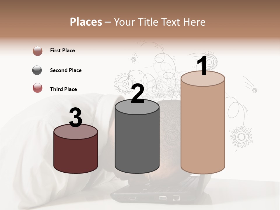 Occupation Exhausted Desk PowerPoint Template