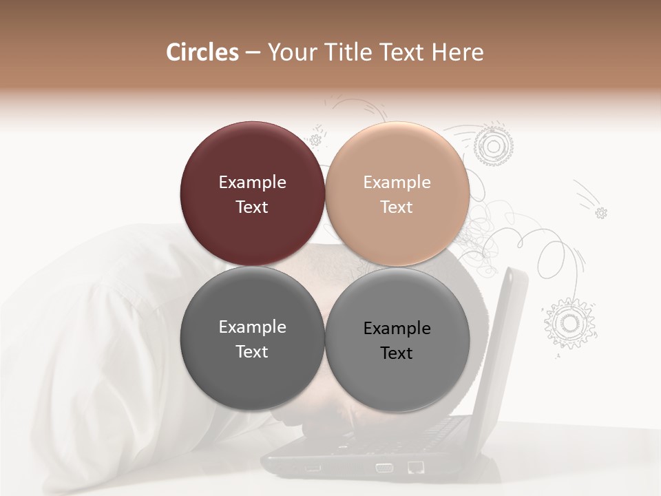 Occupation Exhausted Desk PowerPoint Template