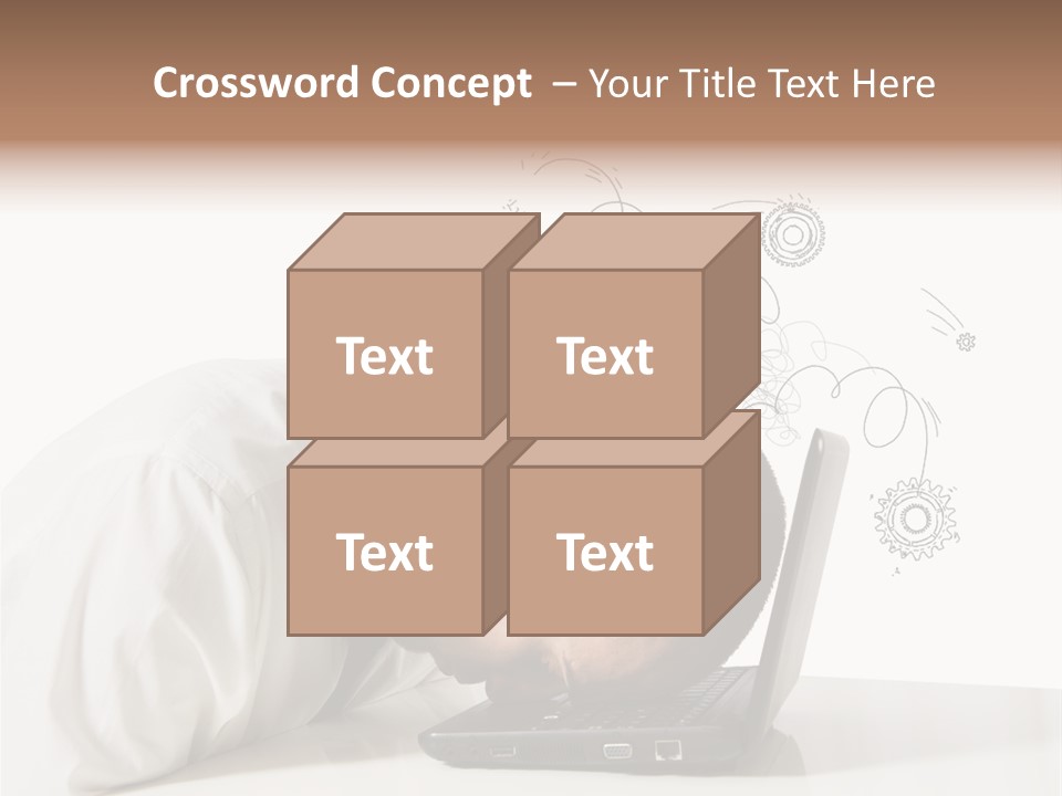 Occupation Exhausted Desk PowerPoint Template