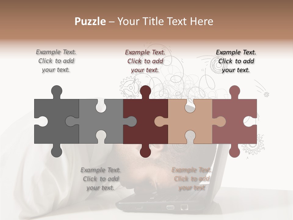 Occupation Exhausted Desk PowerPoint Template