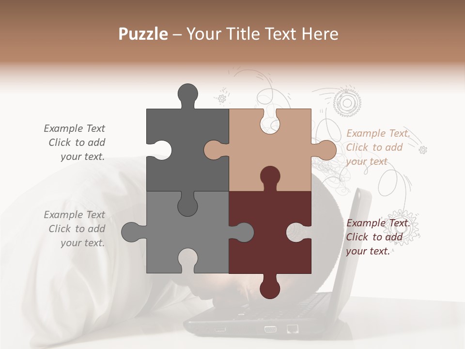 Occupation Exhausted Desk PowerPoint Template