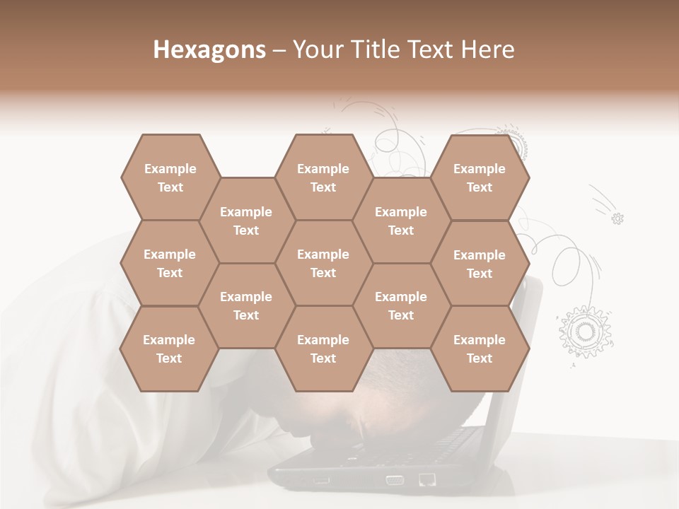 Occupation Exhausted Desk PowerPoint Template