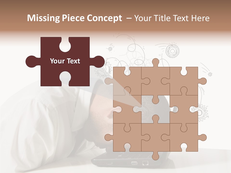 Occupation Exhausted Desk PowerPoint Template