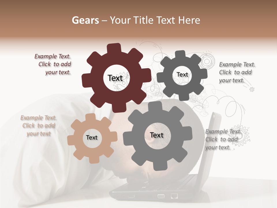Occupation Exhausted Desk PowerPoint Template