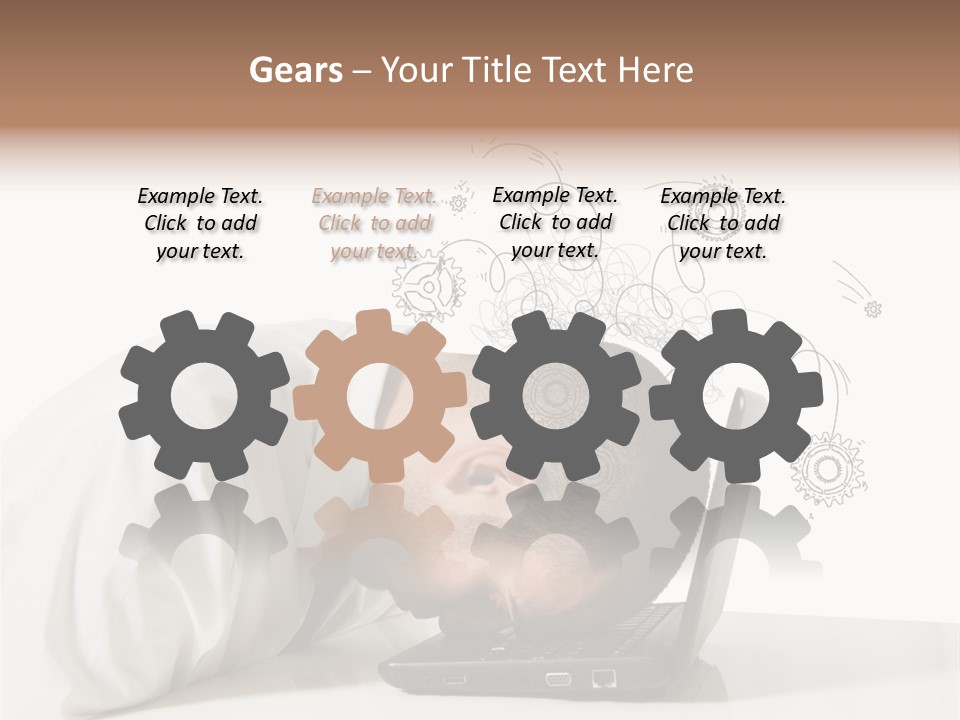 Occupation Exhausted Desk PowerPoint Template