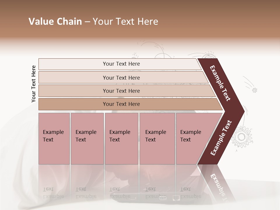 Occupation Exhausted Desk PowerPoint Template