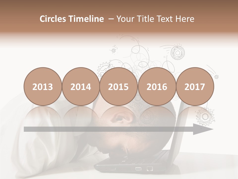 Occupation Exhausted Desk PowerPoint Template